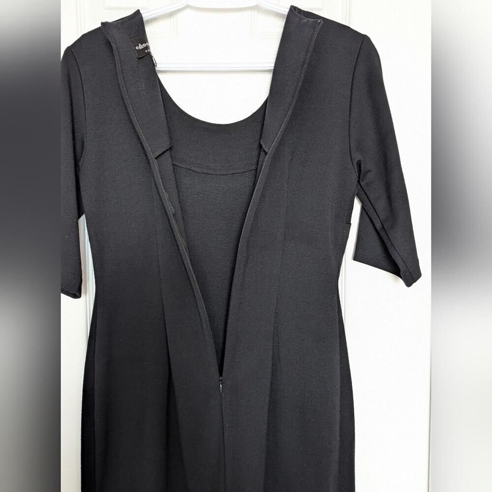 Women's (Size 6) Black Cocktail Dress with Beaded Neckline - Picture 7 of 11